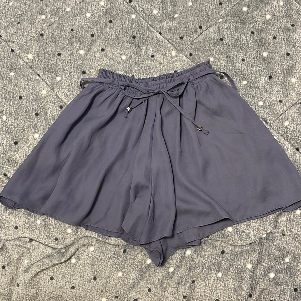 Fab’rik Flowy Layered Blue Shorts with Elastic Band